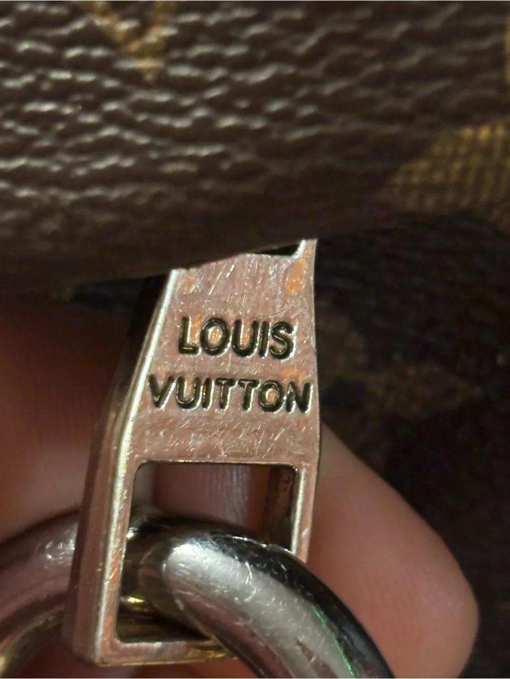 Louis Vuitton Brown Monogram Crossbody Belt Bag with Gold Padlock